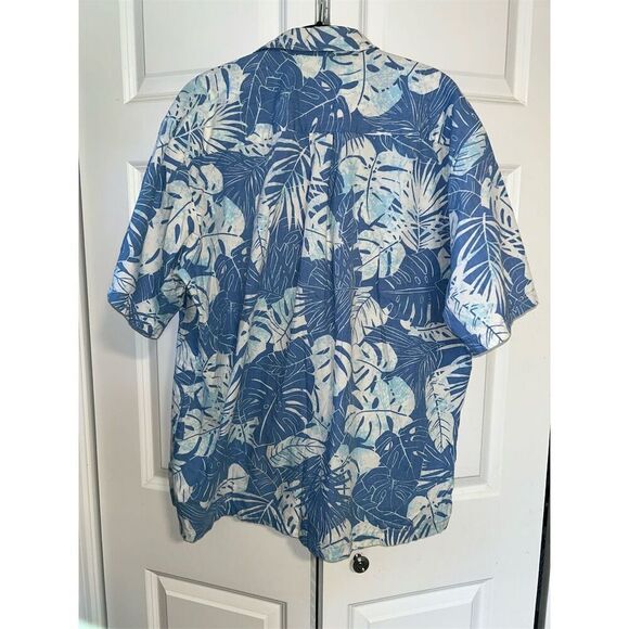 Cooke Street Men's XL Blue Floral Short Sleeve Button-Up Shirt Casual - Picture 6 of 6